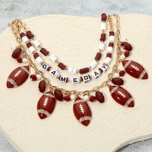 UA Alabama Rolltide College Football Gameday Beaded Charm Necklace
